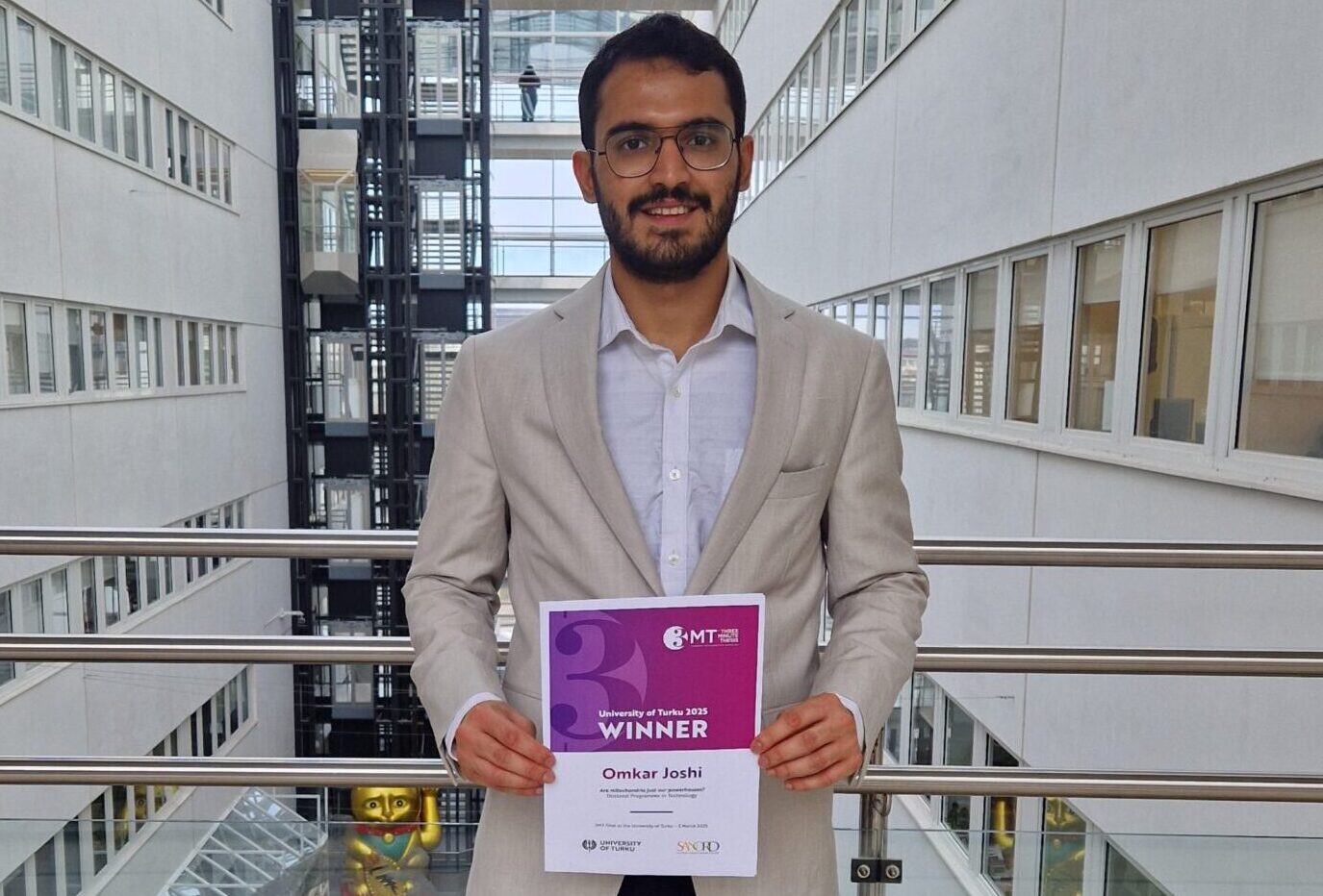 Congratulations Omkar on the SANORD 3MT prize